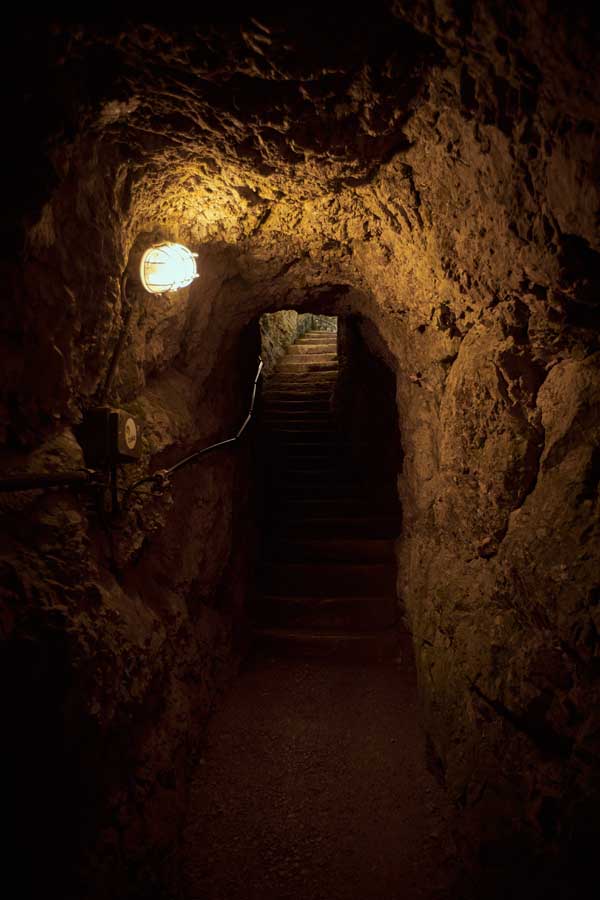 Treppen innerhalb der Tunnelanlagen