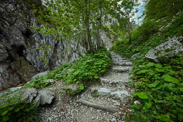 Wanderweg in Richtung Höllentalangerhütte